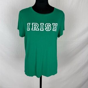 Green “IRISH” Graphic T-Shirt, Women’s Large